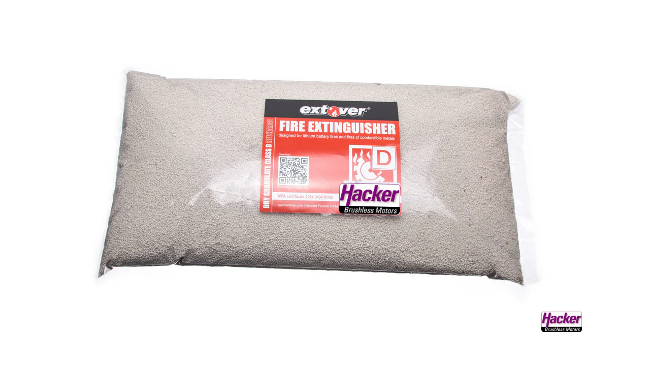 Extover® - 1 Litre Fire protection and Fire-extinguishing granules for Lithium Batteries in plastic pillow 1L