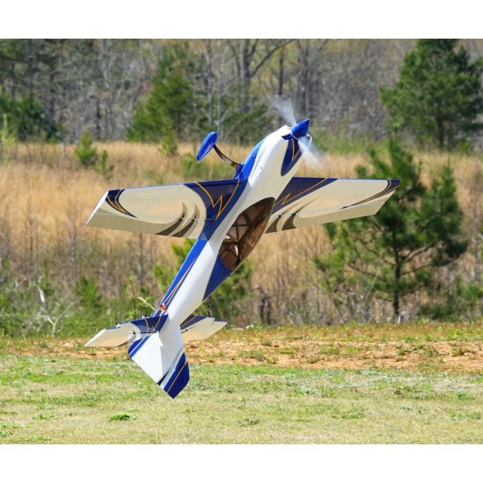 Extreme Flight Extra NG 60" ARF Kit - Blue/White/Silver - Image 2