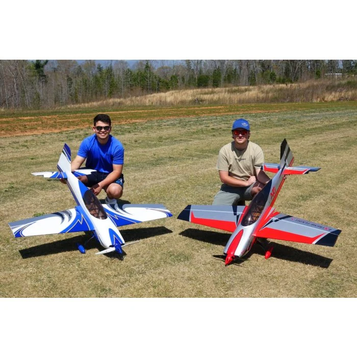 Extreme Flight Extra NG 60" ARF Kit - Blue/White/Silver - Image 3