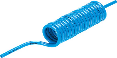 Festo Spiral Plastic Recoil Tubing 4mm Tube 100mm Long. Ideal for Air Compressors & pumps, Working length=0,5m