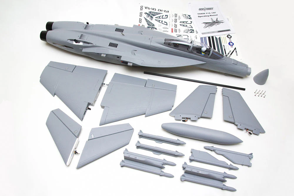 FMS 875mm F/A-18F Hornet 70mm EDF ARTF Grey FMS100P - Image 10