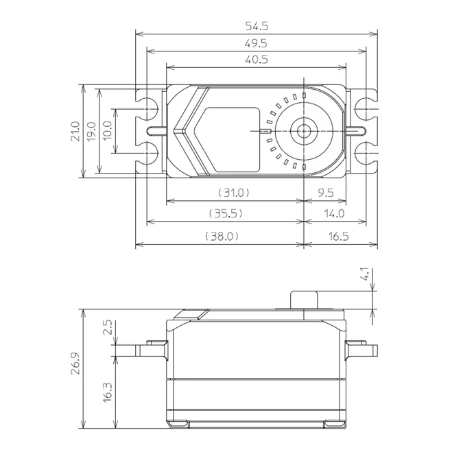 Futaba HPS-A704 Low Profile Brushless Servo PWM/S.BUS2 14.0kg/0.06s 4.8V - 7.4V - Image 5