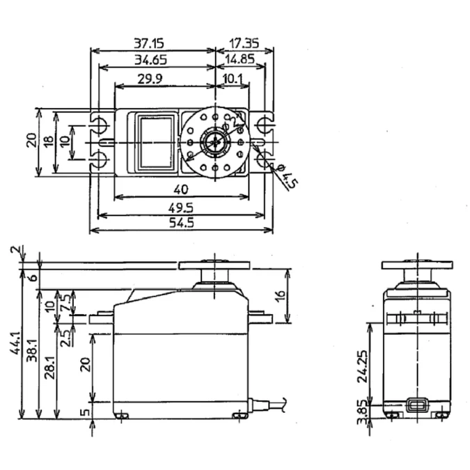 Futaba S-A301 Standard Digital Servo PWM/S.BUS2 9kg/0.13s 4.8V - 7.4V - Image 4