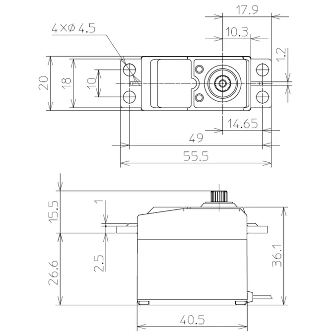 Futaba S-U301 Standard Digital Servo PWM/S.BUS2 3.9kg/0.16s 4.8V - 7.4V Boxed - Image 6