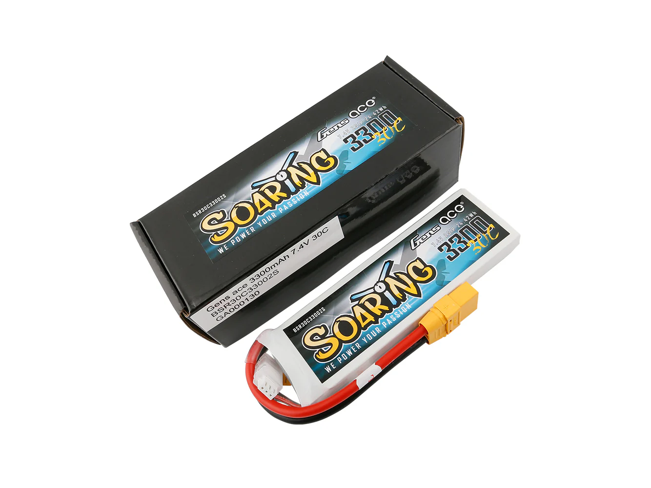 Gens Ace Li-Po 2S 7.4V 3300mAh 30C Soaring with XT90 G2S3300-30X9 - Image 3