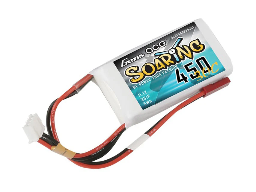 Gens Ace Li-Po 3S 11.1V 450mAh 30C Soaring with JST-SYP GT3S0450-30JST - Image 2
