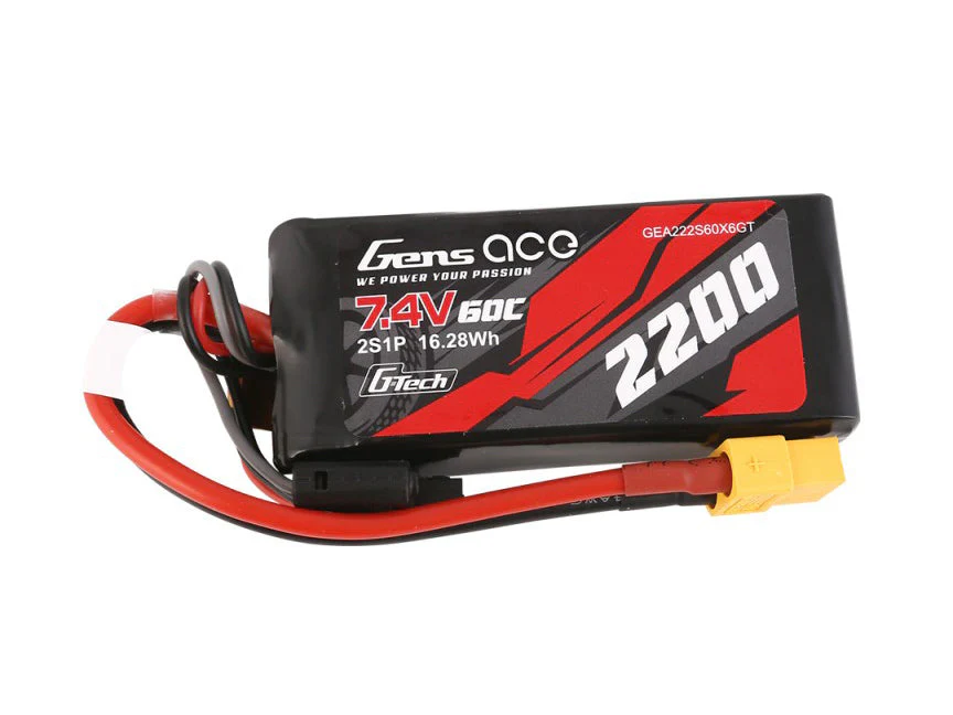 Gens Ace Li-Po Car G-Tech 2S 7.4V 2200mah 60C with XT61 GTC2S2200-60X6 - Image 2