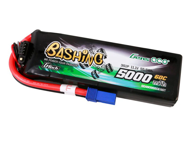 Gens Ace Li-Po Car G-Tech 3S 11.1V 5000mAh 60C Bashing with EC5 GTC3S5000-60E5 - Image 2