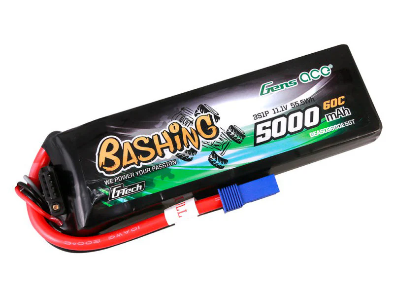 Gens Ace Li-Po Car G-Tech 3S 11.1V 5000mAh 60C Bashing with EC5 GTC3S5000-60E5 - Image 6