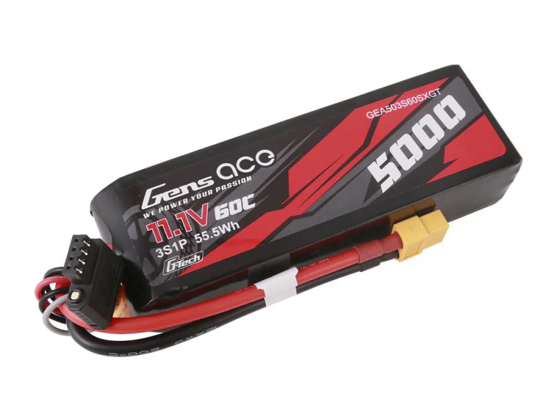 Gens Ace Li-Po Car G-Tech 3S 11.1V 5000mAh 60C with XT60 Short GTC3S5000S-60X6 - Image 5
