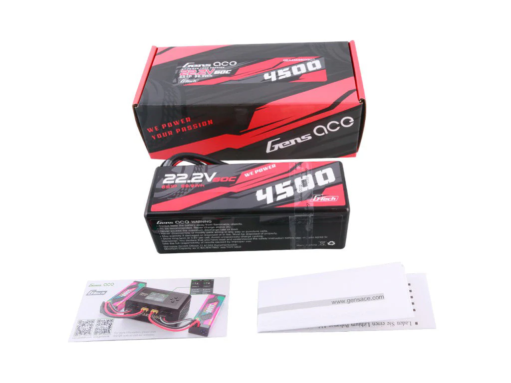 Gens Ace Li-Po Car G-Tech 6S 22.2V 4500mAh 60C GTC6S4500-60X9 - Image 4