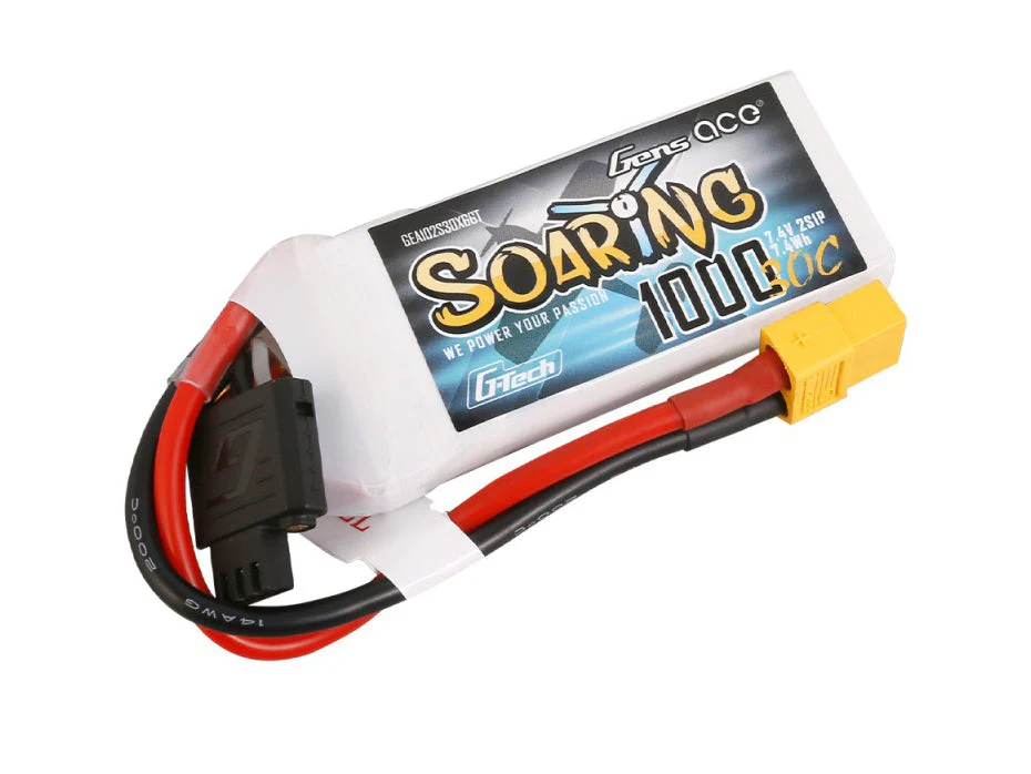 Gens Ace Li-Po G-Tech 2S 7.4V 1000mAh 30C Soaring with XT60 GT2S1000-30X6 - Image 5