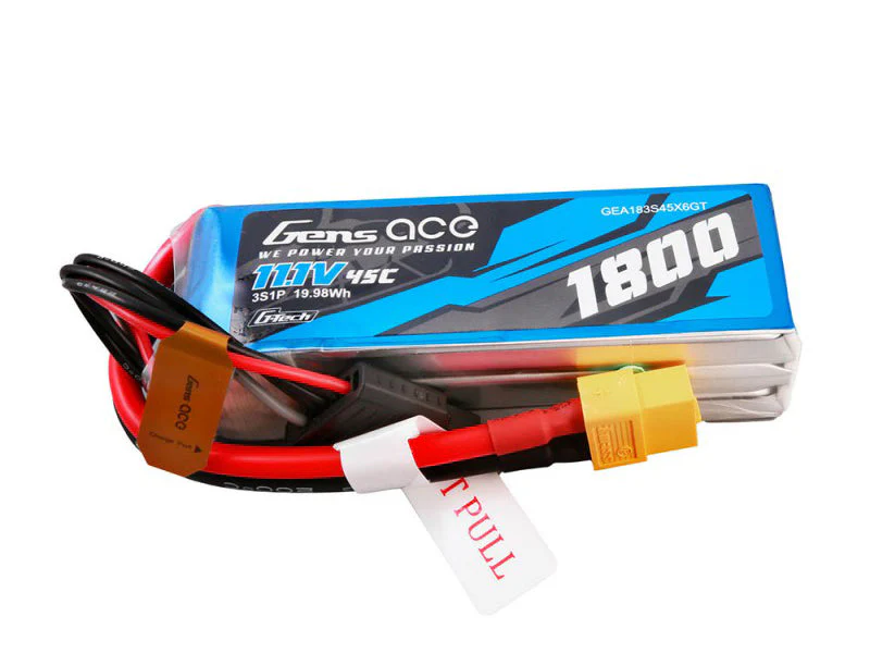 Gens Ace Li-Po G-Tech 3S 11.1V 1800mAh 45C with XT60 GT3S1800-45X6 - Image 3
