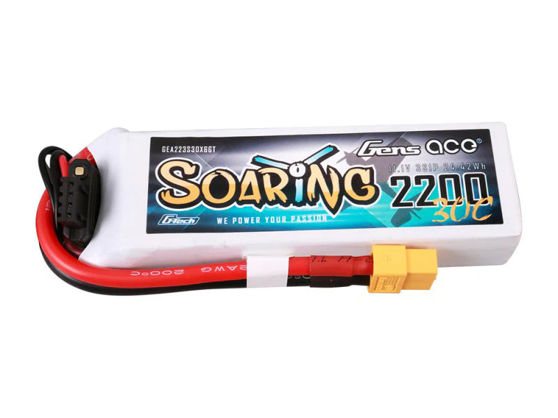 Gens Ace Li-Po G-Tech 3S 11.1V 2200mAh 30C Soaring with XT60 GT3S2200-30X6 - Image 3
