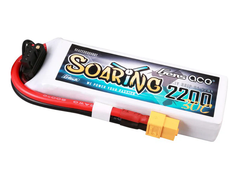 Gens Ace Li-Po G-Tech 3S 11.1V 2200mAh 30C Soaring with XT60 GT3S2200-30X6 - Image 5