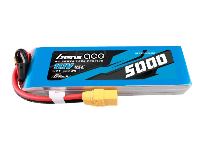 Gens Ace Li-Po G-Tech 3S 11.1V 5000mAh 45C with XT90 GT3S5000-45X9 - Image 2