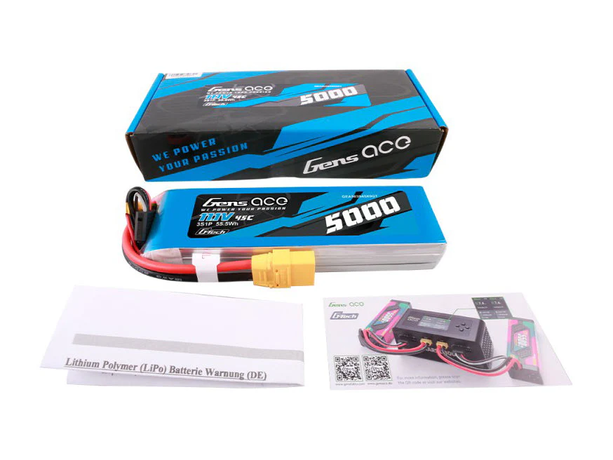 Gens Ace Li-Po G-Tech 3S 11.1V 5000mAh 45C with XT90 GT3S5000-45X9 - Image 4