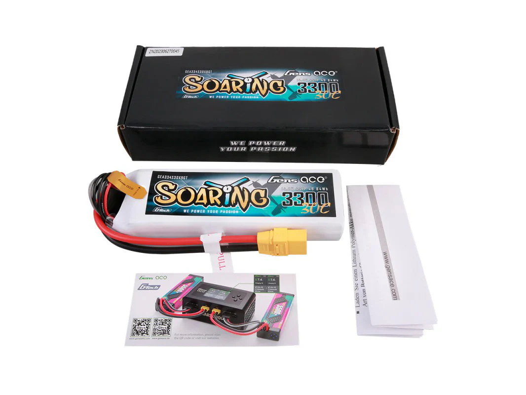 Gens Ace Li-Po G-Tech 4S 14.8V 3300mAh 30C Soaring with XT90 GT4S3300-30X9 - Image 4