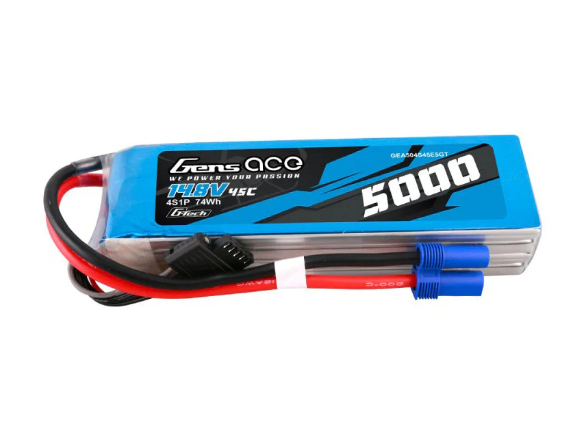 Gens Ace Li-Po G-Tech 4S 14.8V 5000mAh 45C with EC5 GT4S5000-45E5 - Image 2
