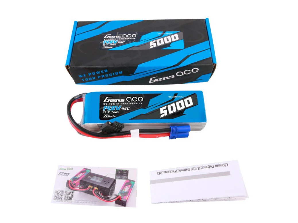 Gens Ace Li-Po G-Tech 4S 14.8V 5000mAh 45C with EC5 GT4S5000-45E5 - Image 4