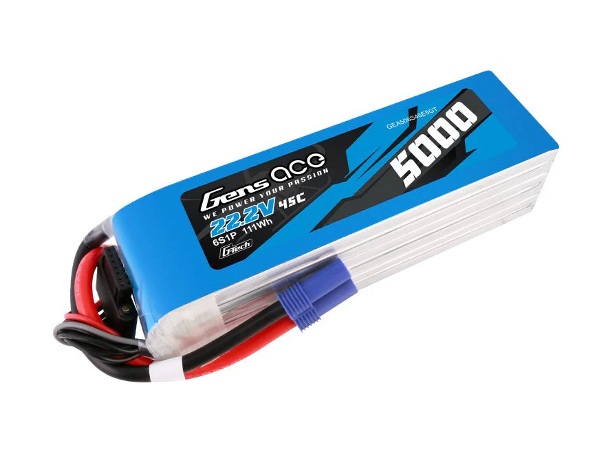 Gens Ace Li-Po G-Tech 6S 22.2V 5000mAh 45C with EC5 GT6S5000-45E5 - Image 5
