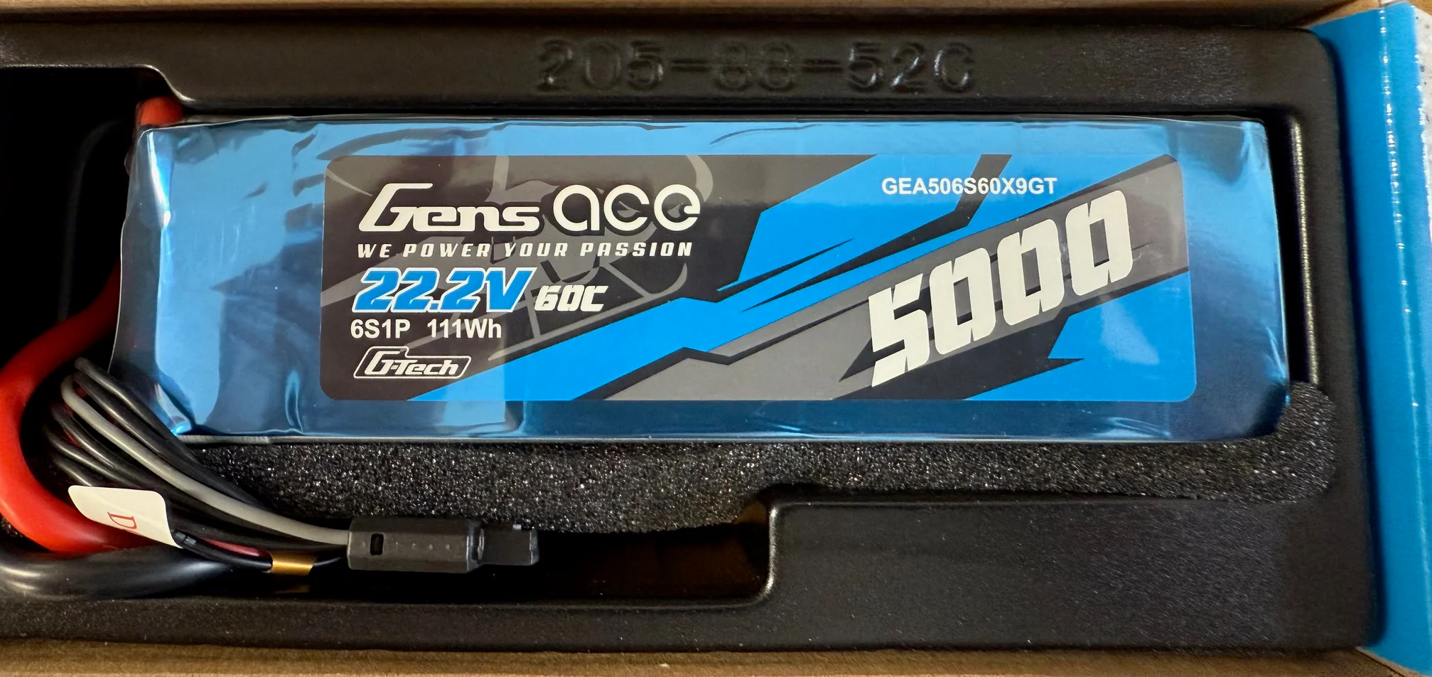 Gens Ace Li-Po G-Tech 6S 22.2V 5000mAh 60C with XT90 GT6S5000-60X9 - Image 6