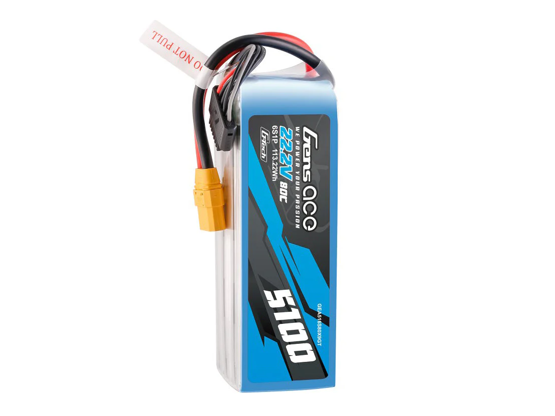 Gens Ace Li-Po G-Tech 6S 22.2V 5100mAh 80C with XT90 GT6S5100-80X9 - Image 3