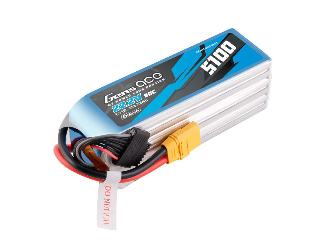 Gens Ace Li-Po G-Tech 6S 22.2V 5100mAh 80C with XT90 GT6S5100-80X9 - Image 5