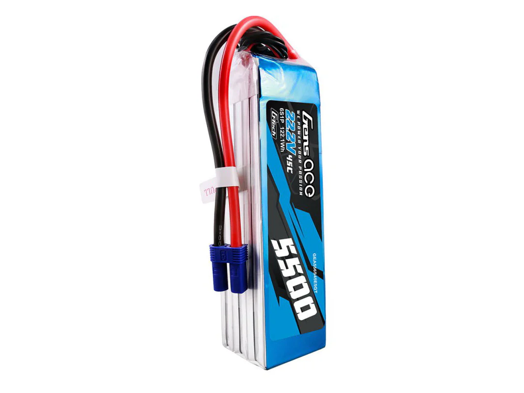 Gens Ace Li-Po G-Tech 6S 22.2V 5500mAh 45C with EC5 GT6S5500-45E5 - Image 2