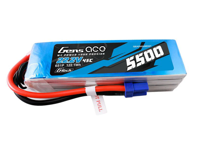 Gens Ace Li-Po G-Tech 6S 22.2V 5500mAh 45C with EC5 GT6S5500-45E5 - Image 3