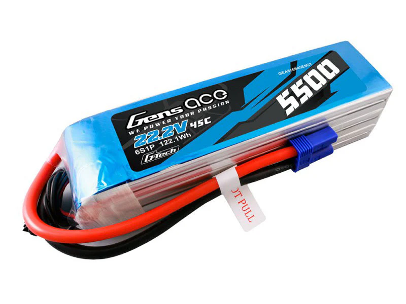 Gens Ace Li-Po G-Tech 6S 22.2V 5500mAh 45C with EC5 GT6S5500-45E5 - Image 5