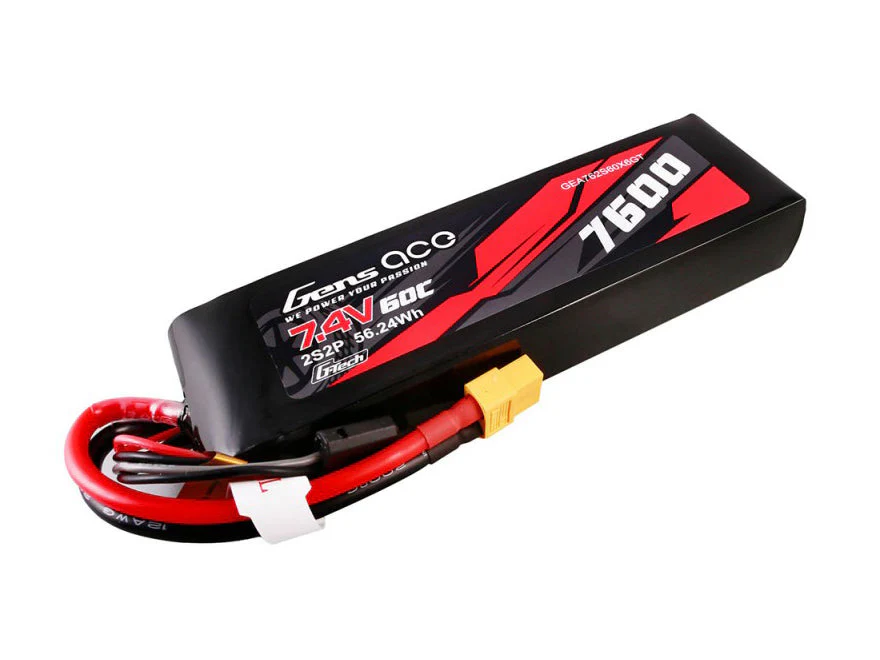 Gens Ace Li-Po G-Tech Car 2S 7.4V 7600mah 60C with XT60 GTC2S7600-60X6 - Image 5