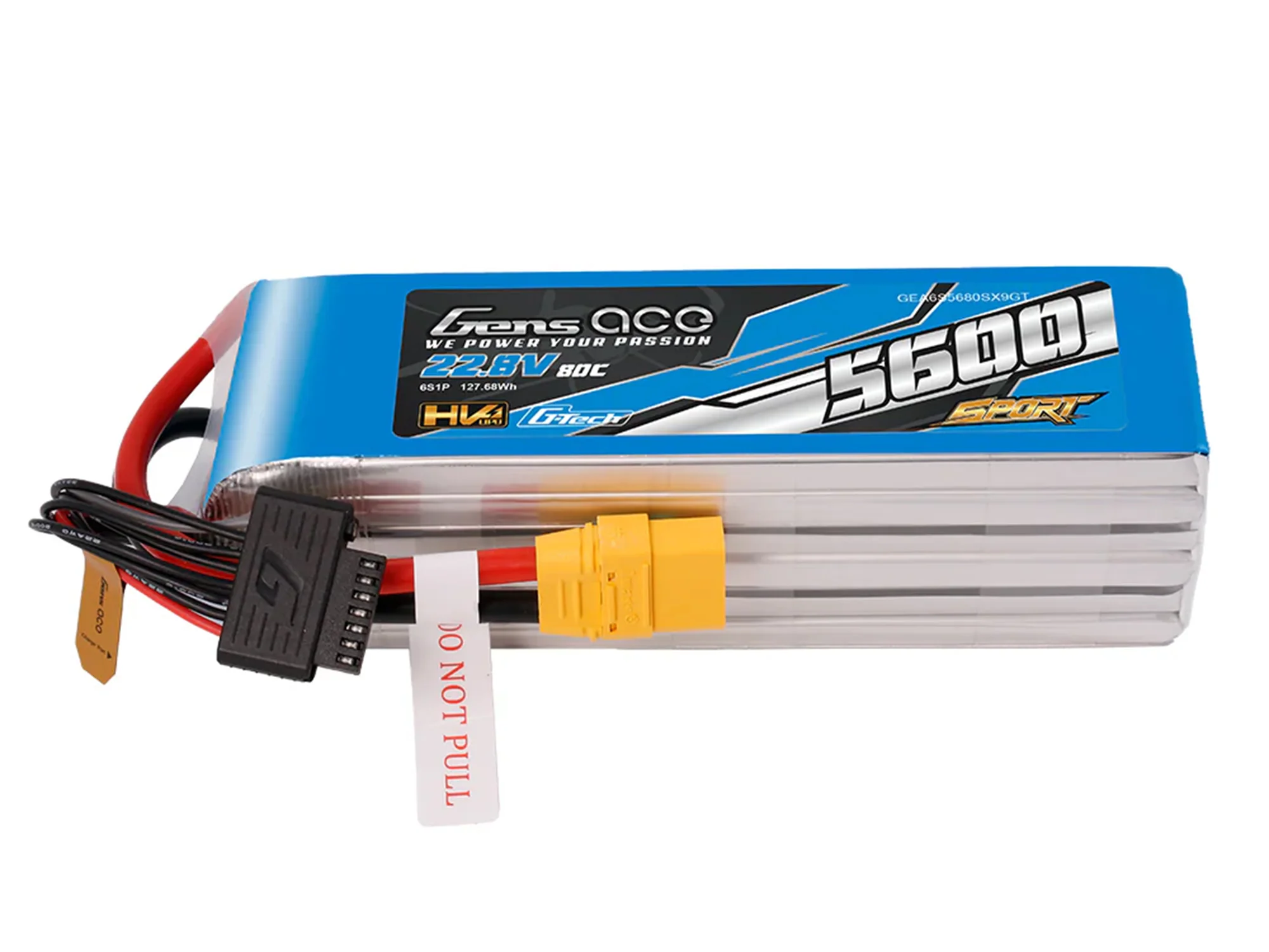 Gens Ace Li-Po G-Tech SPORT HV 6S 22.2V 5600mAh 80C with XT90 GT6H5600-80X9S - Image 2
