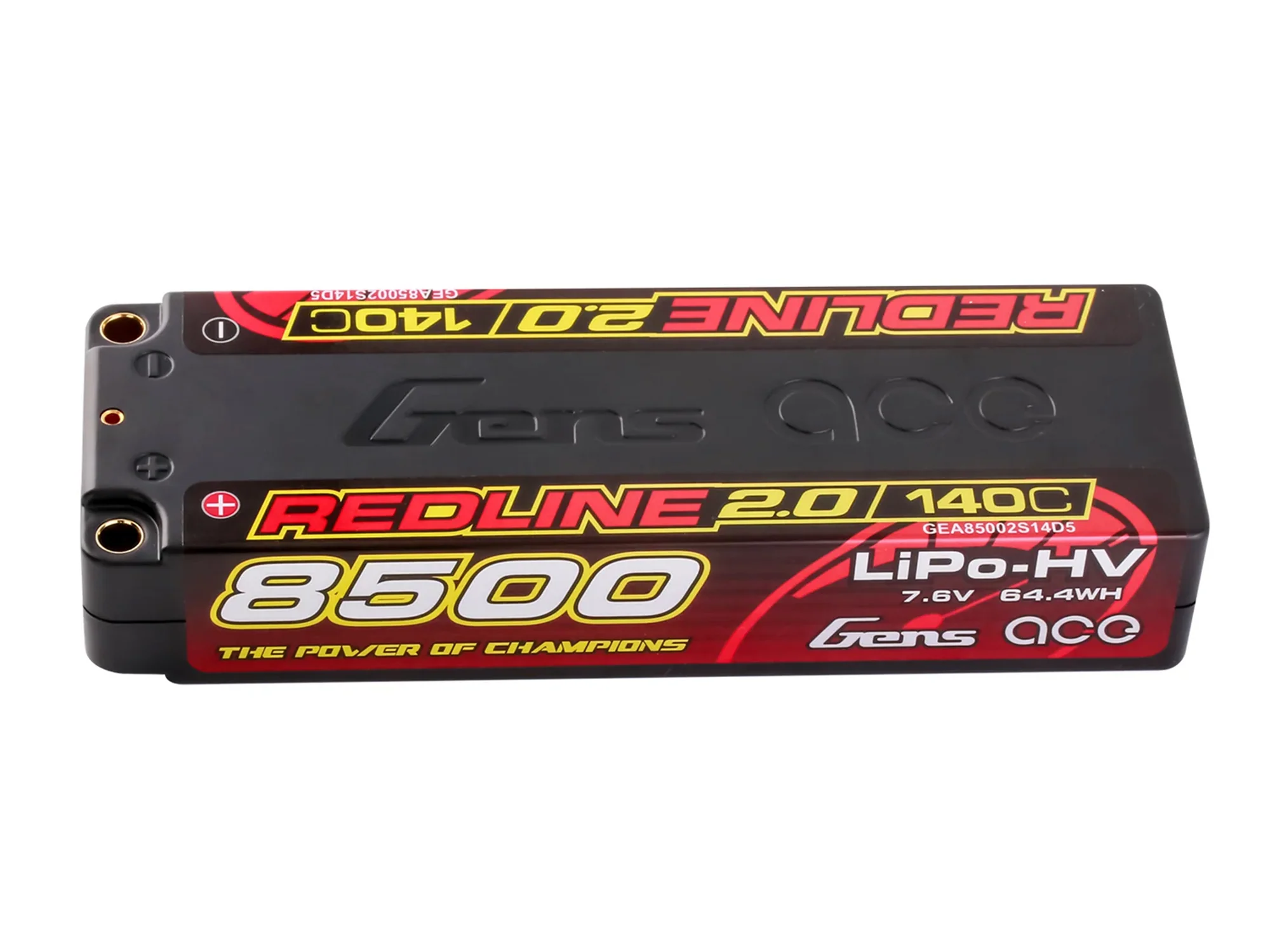 Gens Ace Li-Po HV Car Hard Case 2S 7.6V 8500mAh 140C RL2 Short 5mm GC2H8500-140T