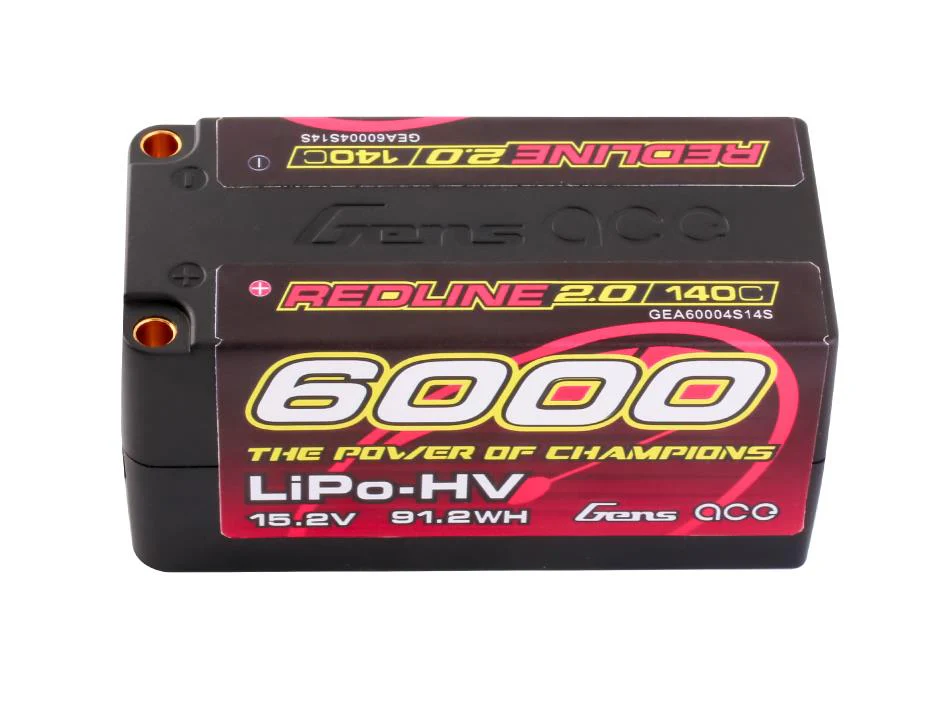 Gens Ace Li-Po HV Car Hard Case 4S1P 15.2V 6000mAh 140C RL2 with 5mm GC4H6300-140G5 - Image 2