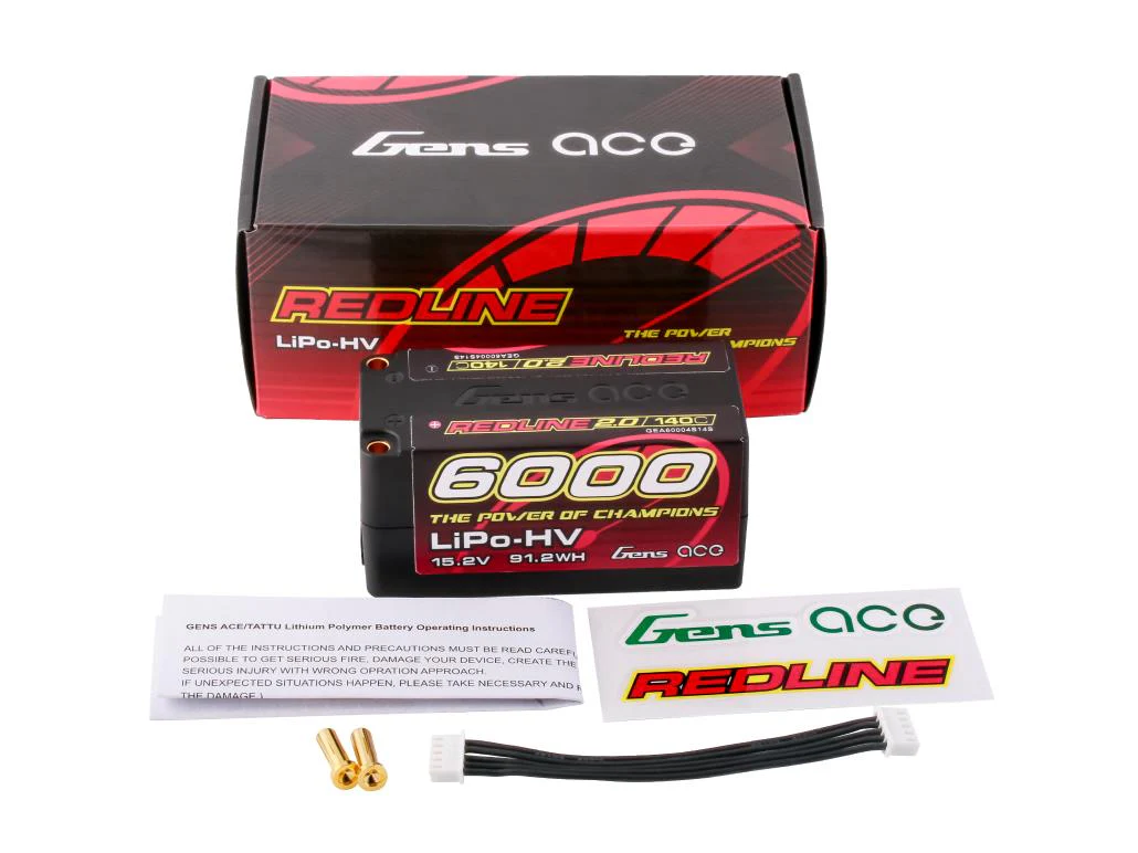 Gens Ace Li-Po HV Car Hard Case 4S1P 15.2V 6000mAh 140C RL2 with 5mm GC4H6300-140G5 - Image 4