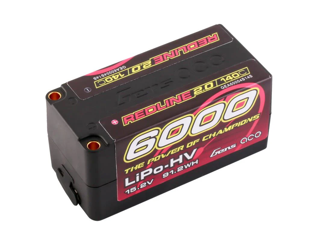 Gens Ace Li-Po HV Car Hard Case 4S1P 15.2V 6000mAh 140C RL2 with 5mm GC4H6300-140G5 - Image 5