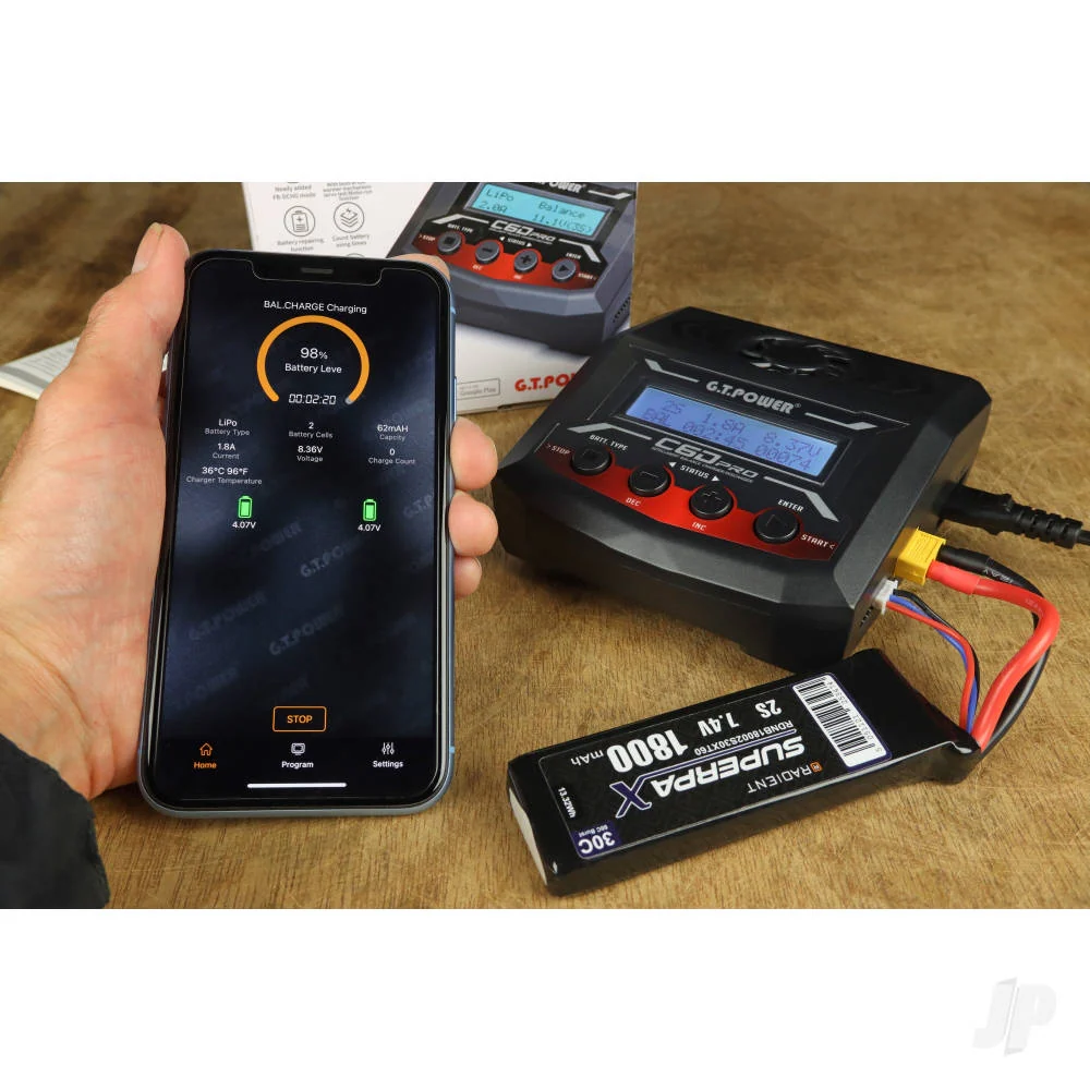 GT Power C6D Pro 100W AC/DC 12A Intelligent Charger / Discharger (UK) GTP0174 - Image 4