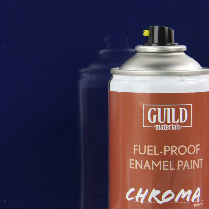 Guild Materials Gloss Enamel Fuel-Proof Paint Chroma - DARK BLUE (400ml Aerosol) GLDCHR6404