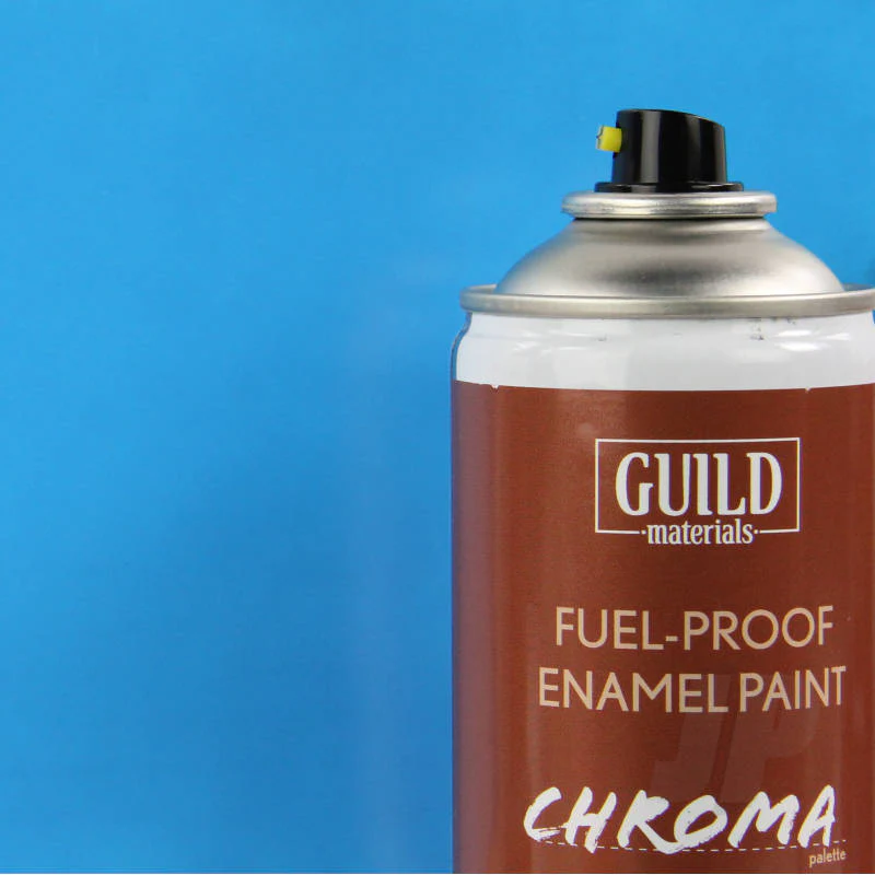 Guild Materials Gloss Enamel Fuel-Proof Paint Chroma - LIGHT BLUE (400ml Aerosol) GLDCHR6405