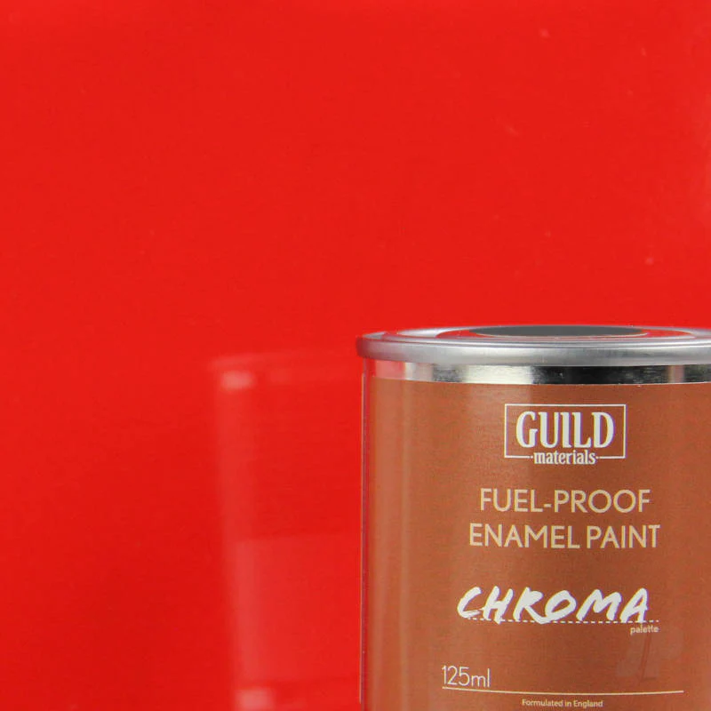Guild Materials Gloss Enamel Fuel-Proof Paint Chroma - RED (125ml Tin) GLDCHR6201