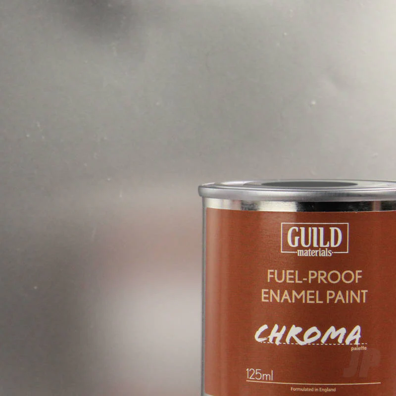 Guild Materials Gloss Enamel Fuel-Proof Paint Chroma - SILVER (125ml Tin) GLDCHR6207