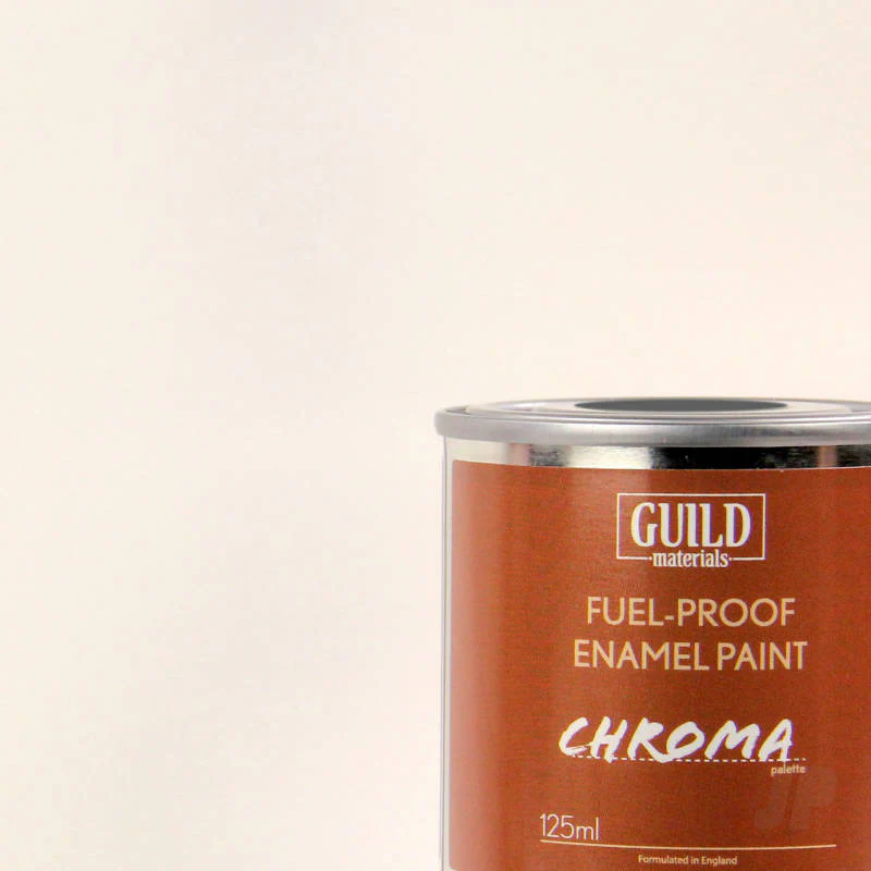 Guild Materials Gloss Enamel Fuel-Proof Paint Chroma - WHITE (125ml Tin) GLDCHR6200