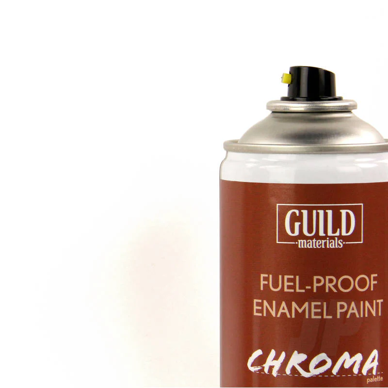 Guild Materials Gloss Enamel Fuel-Proof Paint Chroma - WHITE (400ml Aerosol) GLDCHR6400