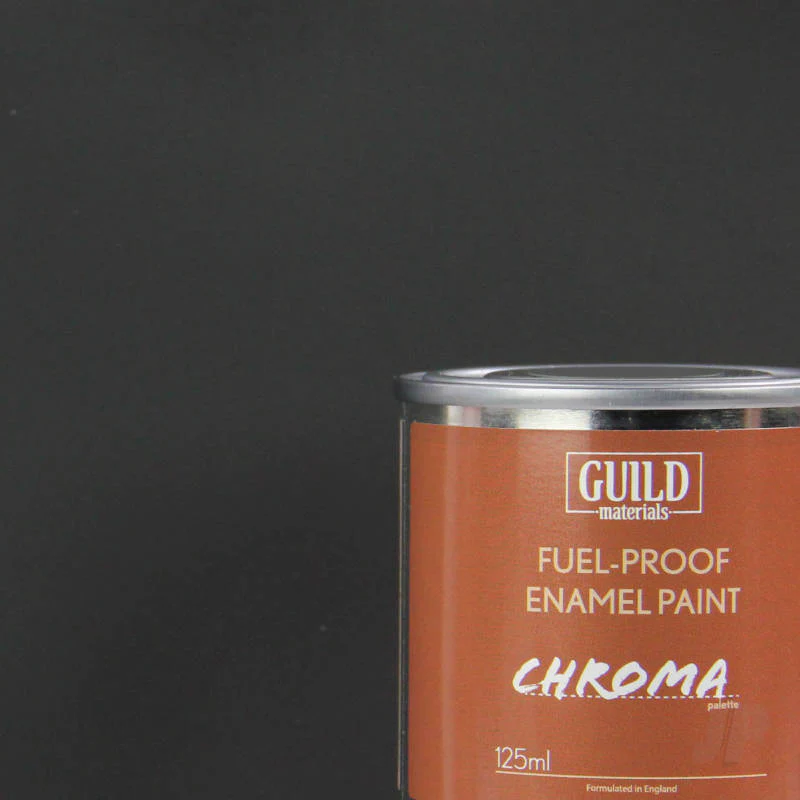 Guild Materials Matt Enamel Fuel-Proof Paint Chroma - BLACK (125ml Tin) GLDCHR6303