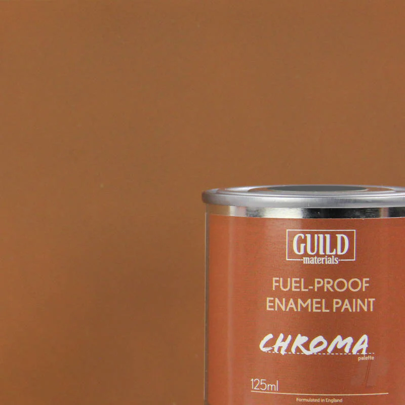 Guild Materials Matt Enamel Fuel-Proof Paint Chroma - DARK EARTH (125ml Tin) GLDCHR6314