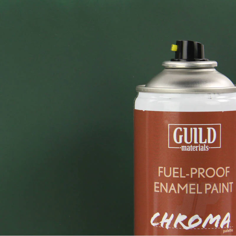 Guild Materials Matt Enamel Fuel-Proof Paint Chroma - DARK GREEN (400ml Aerosol) GLDCHR6512