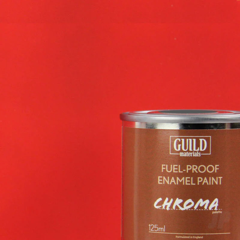 Guild Materials Matt Enamel Fuel-Proof Paint Chroma - RED (125ml Tin) GLDCHR6301