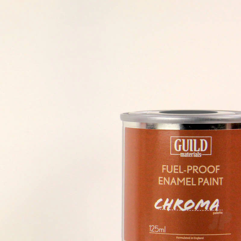 Guild Materials Matt Enamel Fuel-Proof Paint Chroma - WHITE (125ml Tin) GLDCHR6300