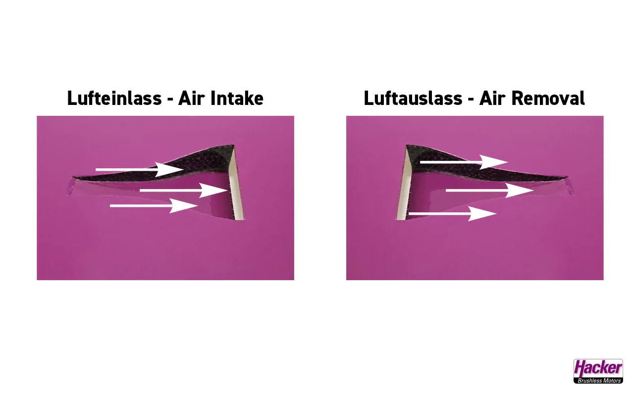 Hacker NACA Carbon Fibre Air Inlet Duct S (2pcs) 66001003 - Image 3